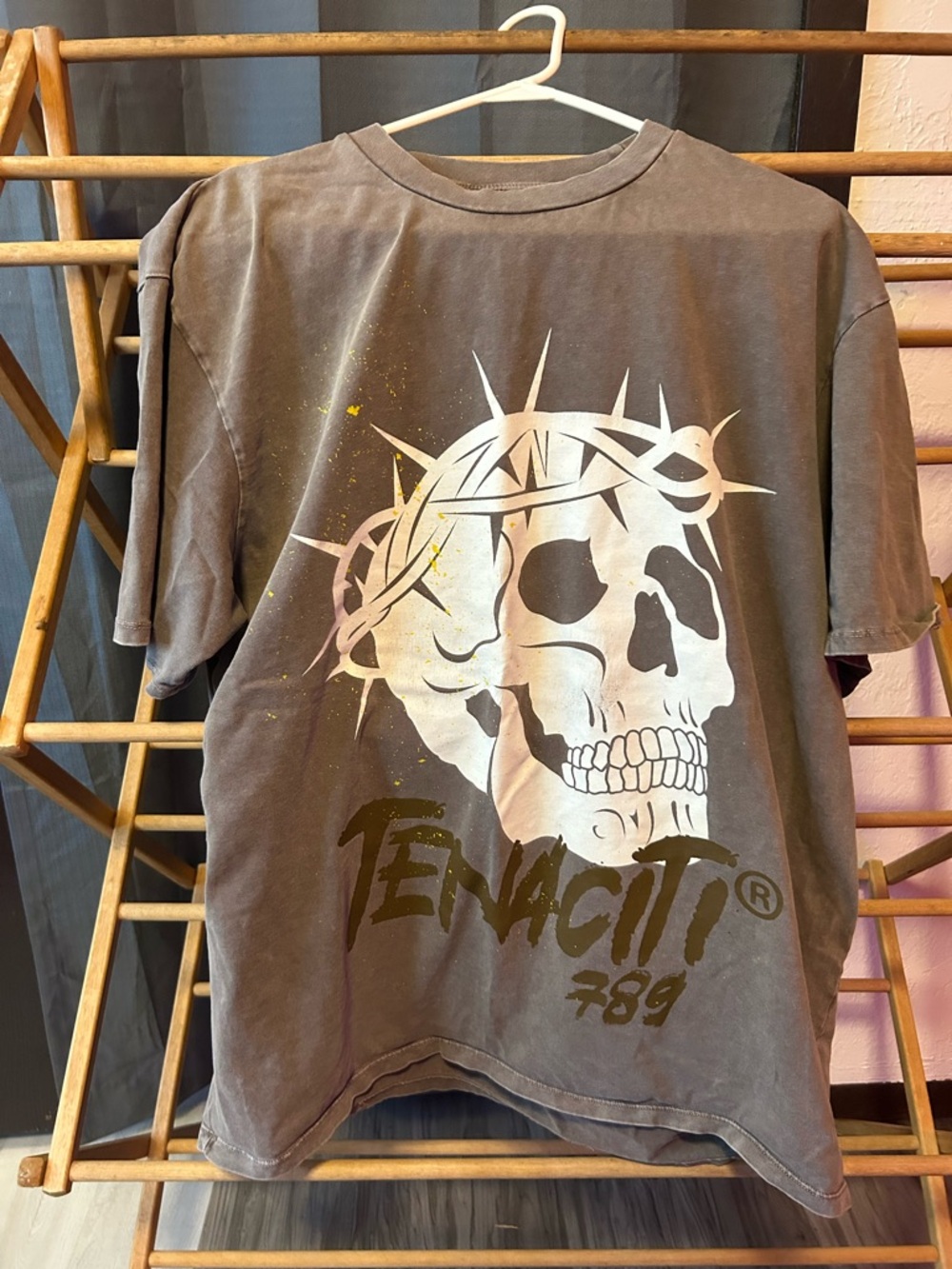 Tenaciti One King Graphic Skull Heavyweight Oversized Shirt